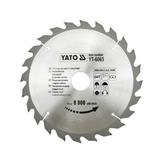 Disc fierastrau pt lemn 200X24X30 Yato YT-6065